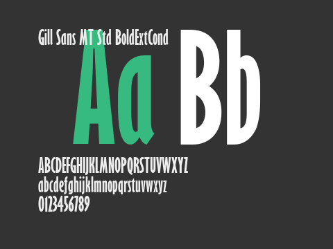 Gill Sans MT Std BoldExtCond