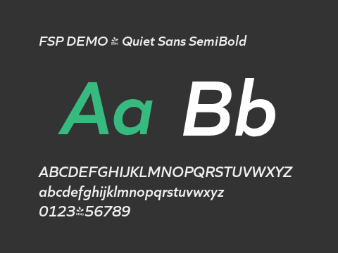 FSP DEMO - Quiet Sans SemiBold