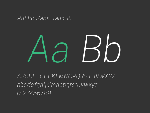 Public Sans Italic VF