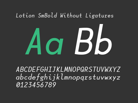 Lotion SmBold Without Ligatures