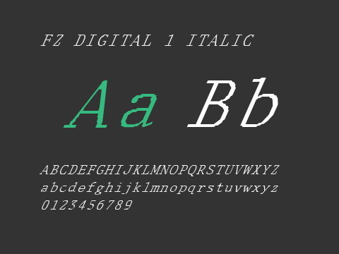 FZ DIGITAL 1 ITALIC