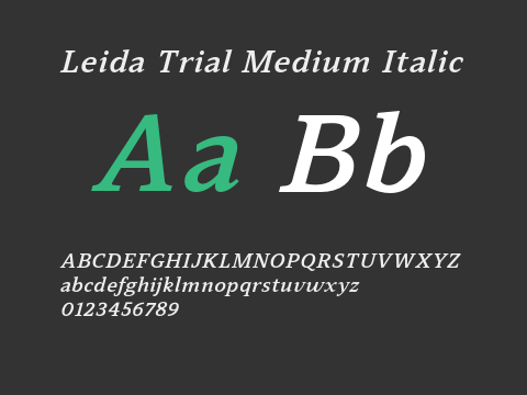 Leida Trial Medium Italic