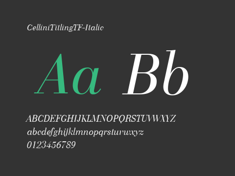 CelliniTitlingTF-Italic