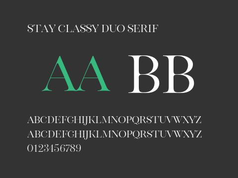 Stay Classy Duo Serif