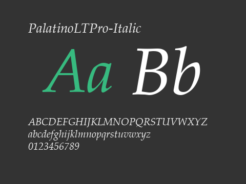 PalatinoLTPro-Italic