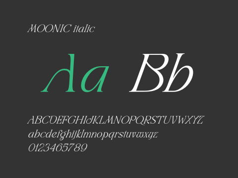 MOONIC italic