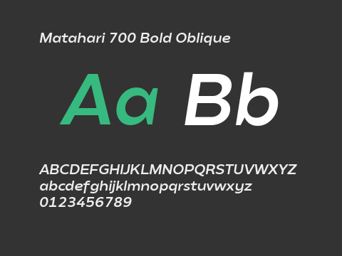 Matahari 700 Bold Oblique