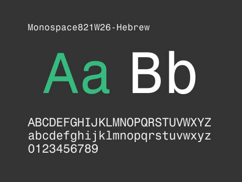 Monospace821W26-Hebrew