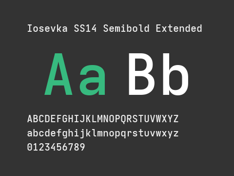 Iosevka SS14 Semibold Extended