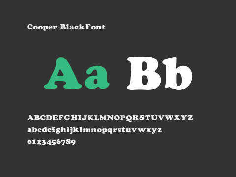 Cooper BlackFont