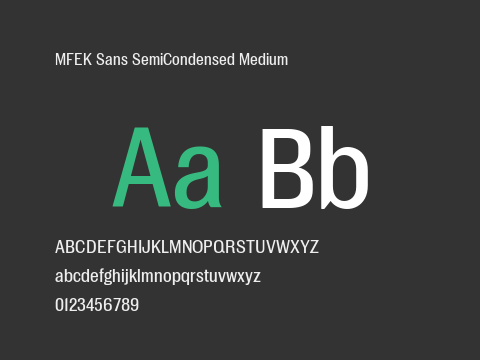 MFEK Sans SemiCondensed Medium