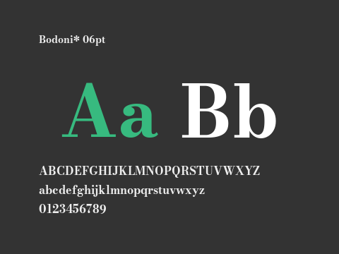 Bodoni* 06pt