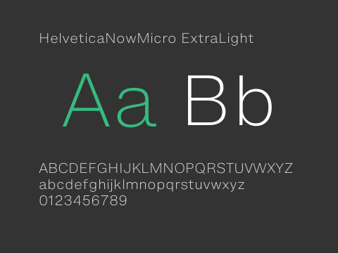 HelveticaNowMicro ExtraLight