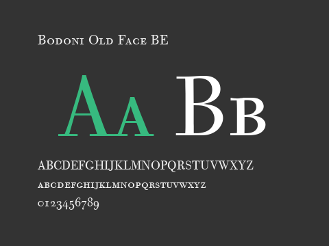 Bodoni Old Face BE