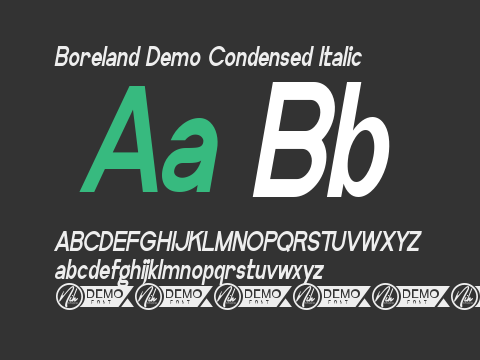 Boreland Demo Condensed Italic