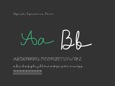 Agashi Signature Font