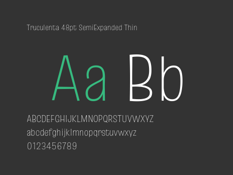 Truculenta 48pt SemiExpanded Thin