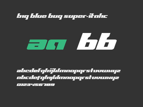 Big Blue Bug Super-Italic