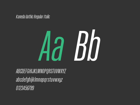 Kaneda Gothic Regular Italic