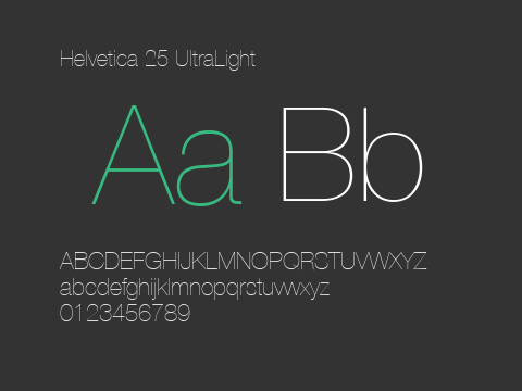 Helvetica 25 UltraLight