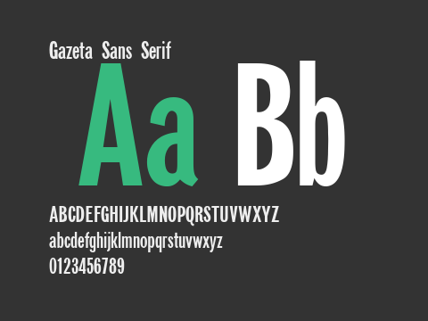 Gazeta Sans Serif