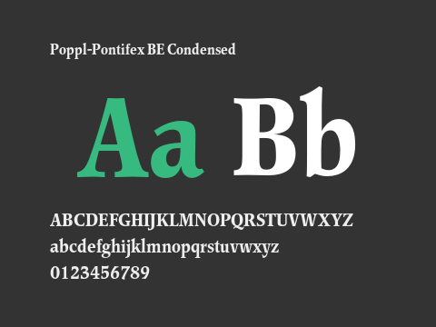 Poppl-Pontifex BE Condensed