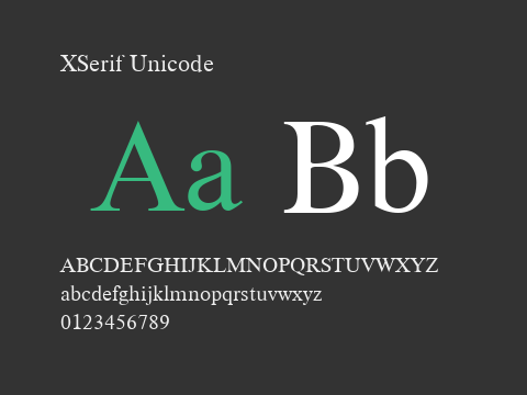 XSerif Unicode