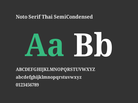 Noto Serif Thai SemiCondensed