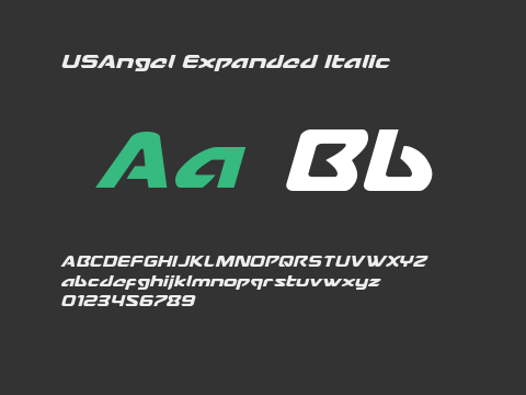 USAngel Expanded Italic