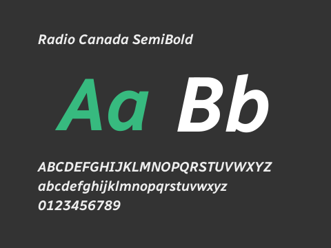 Radio Canada SemiBold