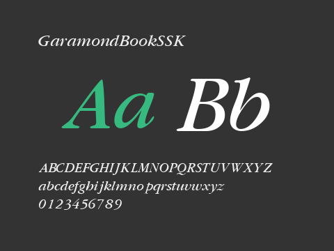 GaramondBookSSK