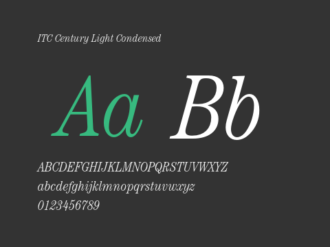 ITC Century Light Condensed