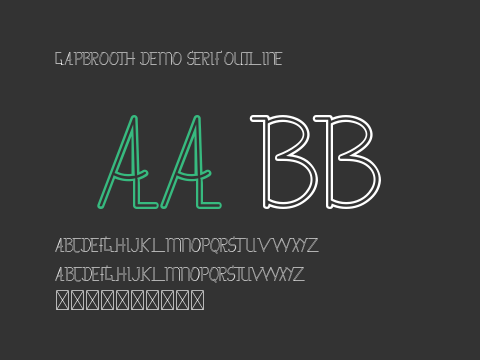 Gapbrooth Demo Serif Outline