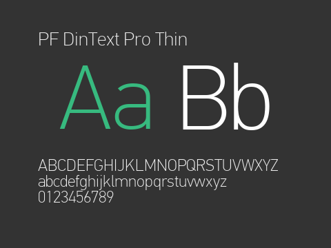 PF DinText Pro Thin