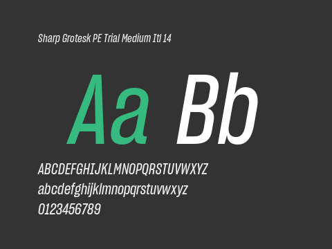 Sharp Grotesk PE Trial Medium Itl 14