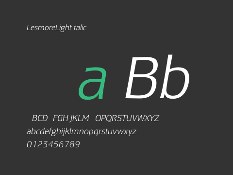 LesmoreLightItalic