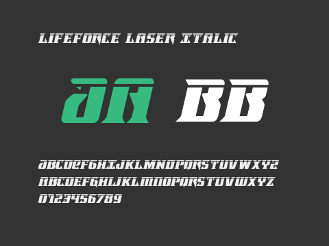 Lifeforce Laser Italic