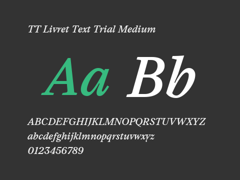 TT Livret Text Trial Medium