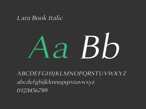 Lara Book Italic