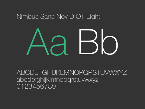 Nimbus Sans Nov D OT Light