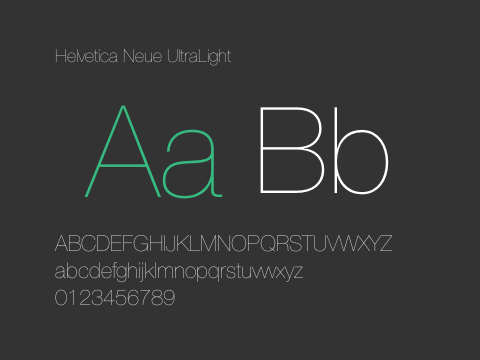 Helvetica Neue UltraLight