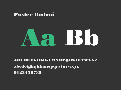 Poster Bodoni