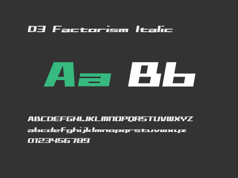 D3 Factorism Italic