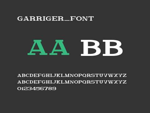 Garriger_Font