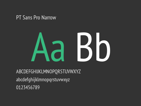 PT Sans Pro Narrow