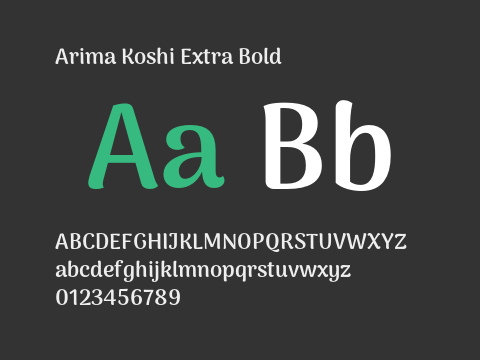 Arima Koshi Extra Bold