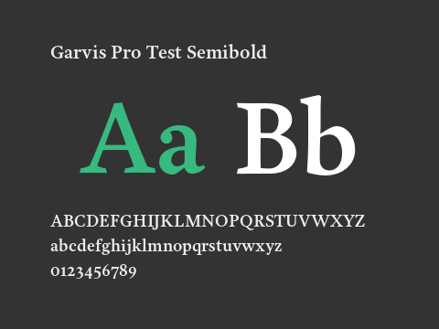 Garvis Pro Test Semibold