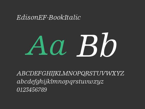 EdisonEF-BookItalic