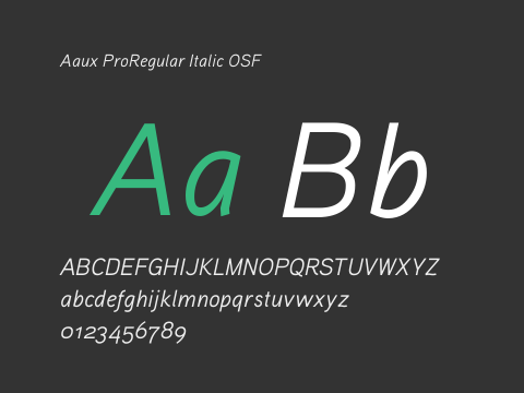 Aaux ProRegular Italic OSF