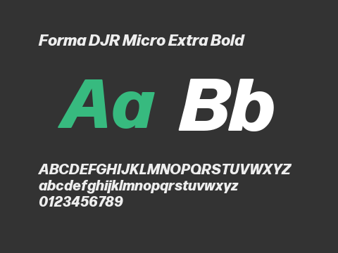 Forma DJR Micro Extra Bold